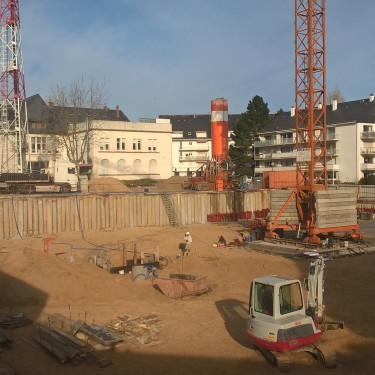 Construction d'un parking semi-enterré